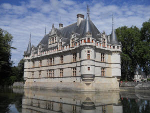 château of Azay-le-Rideau in summer