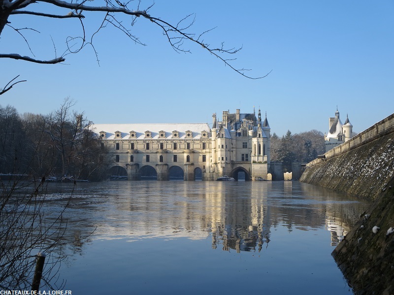 Château de Chenonceau neige Châteaux de la Loire