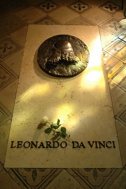 Tombe de Léonard de Vinci, rose blanche